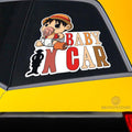 Baby In Car Monkey D. Luffy Car Sticker Custom One Piece Anime Car Accessories - Gearcarcover - 2