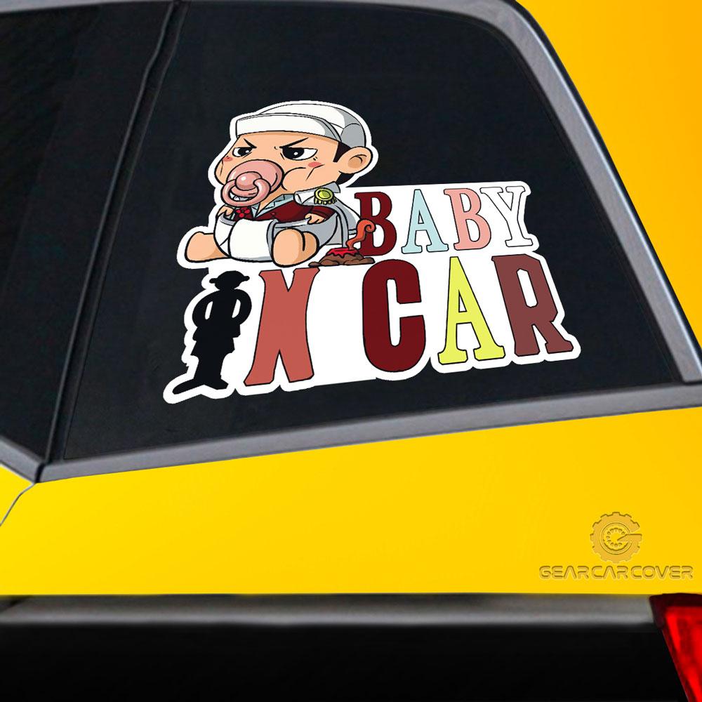 Baby In Car Sakazuki Car Sticker Custom One Piece Anime Car Accessories - Gearcarcover - 2