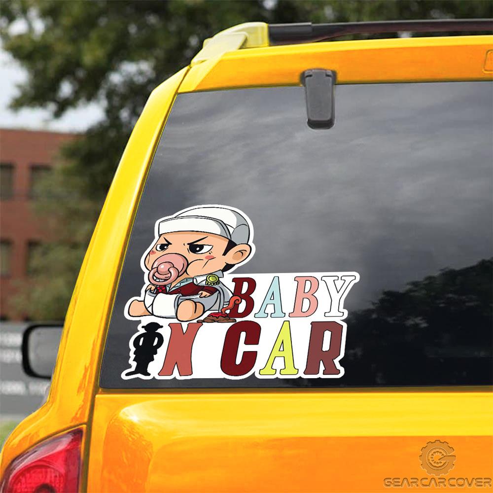 Baby In Car Sakazuki Car Sticker Custom One Piece Anime Car Accessories - Gearcarcover - 3