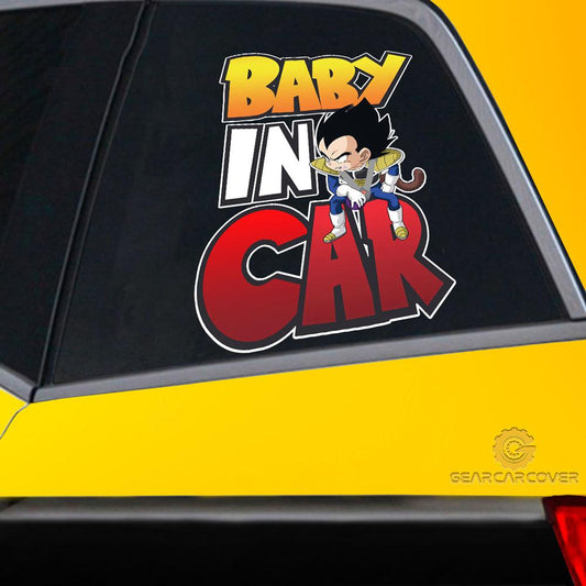 Baby In Car Vegeta Car Sticker Custom Dragon Ball Anime Car Accessories - Gearcarcover - 2