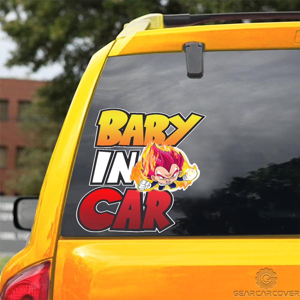 Baby In Car Vegeta SSJ Car Sticker Custom Dragon Ball Anime Car Accessories - Gearcarcover - 3