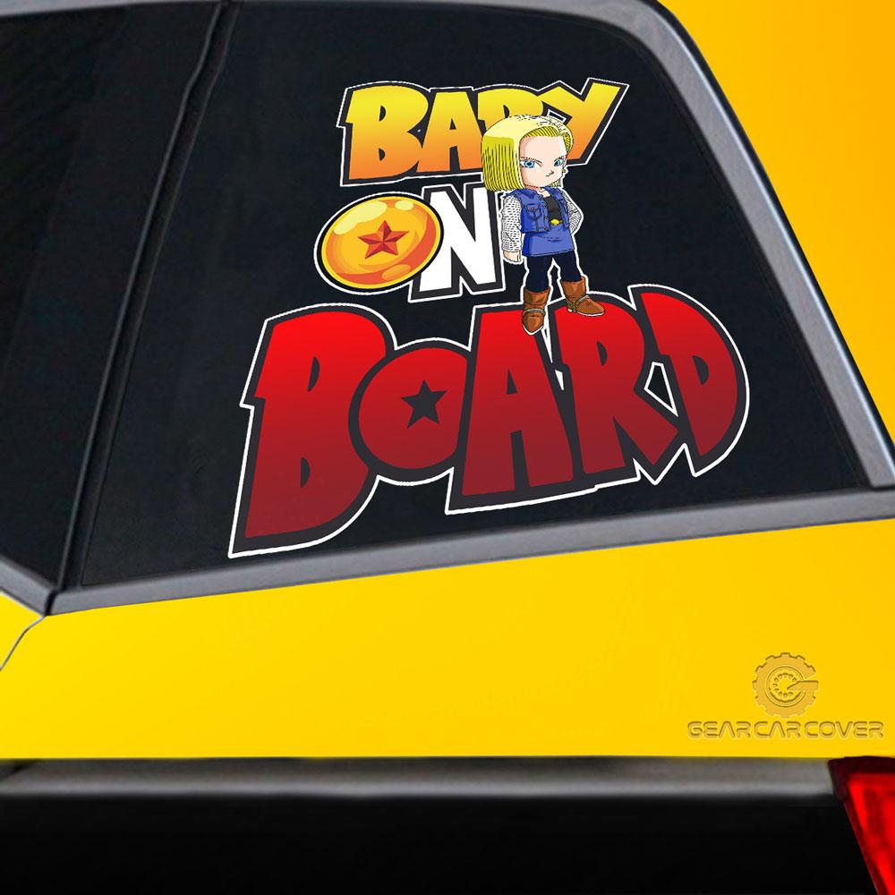 Baby On Board Android 18 Car Sticker Custom Dragon Ball Anime Car Accessories - Gearcarcover - 2