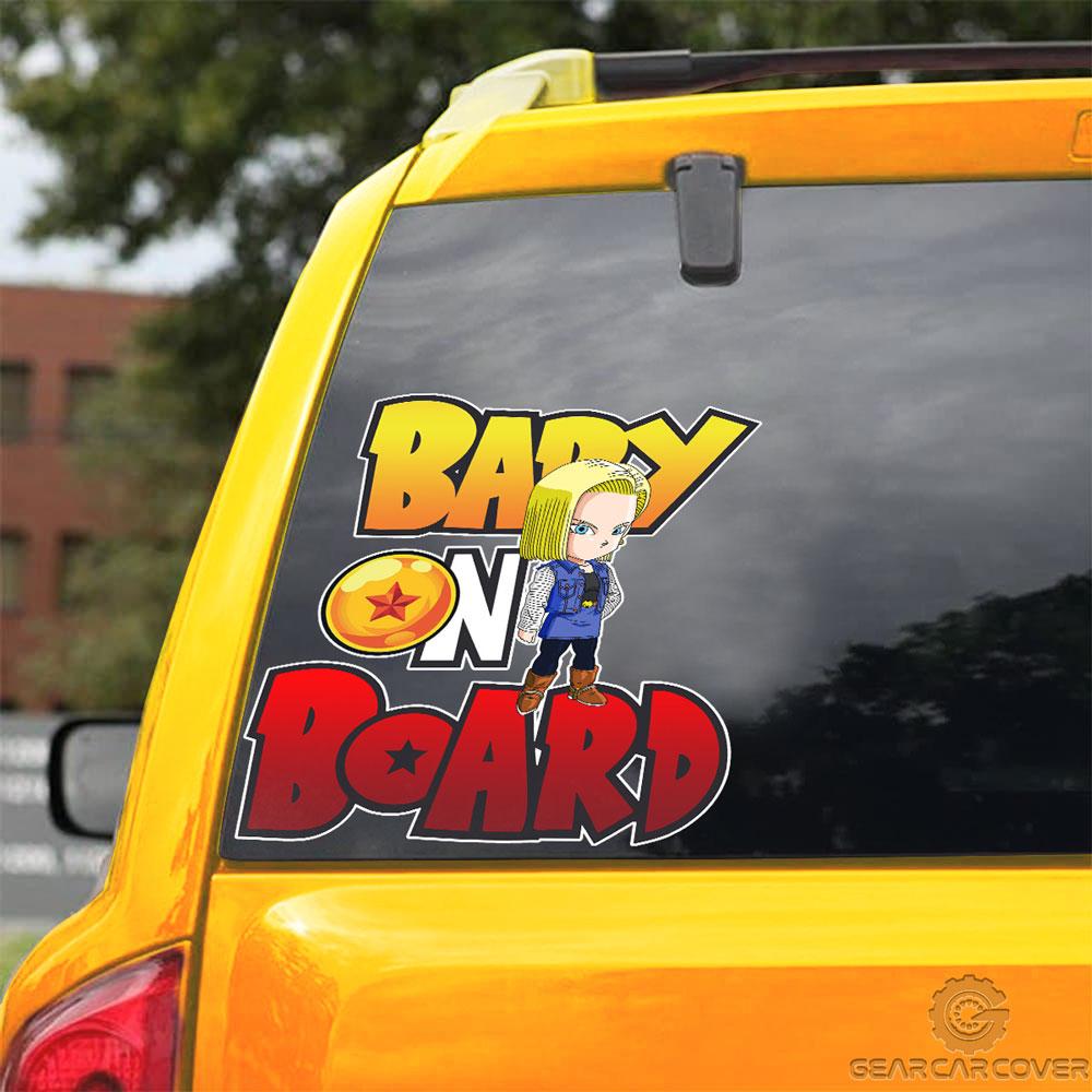 Baby On Board Android 18 Car Sticker Custom Dragon Ball Anime Car Accessories - Gearcarcover - 3