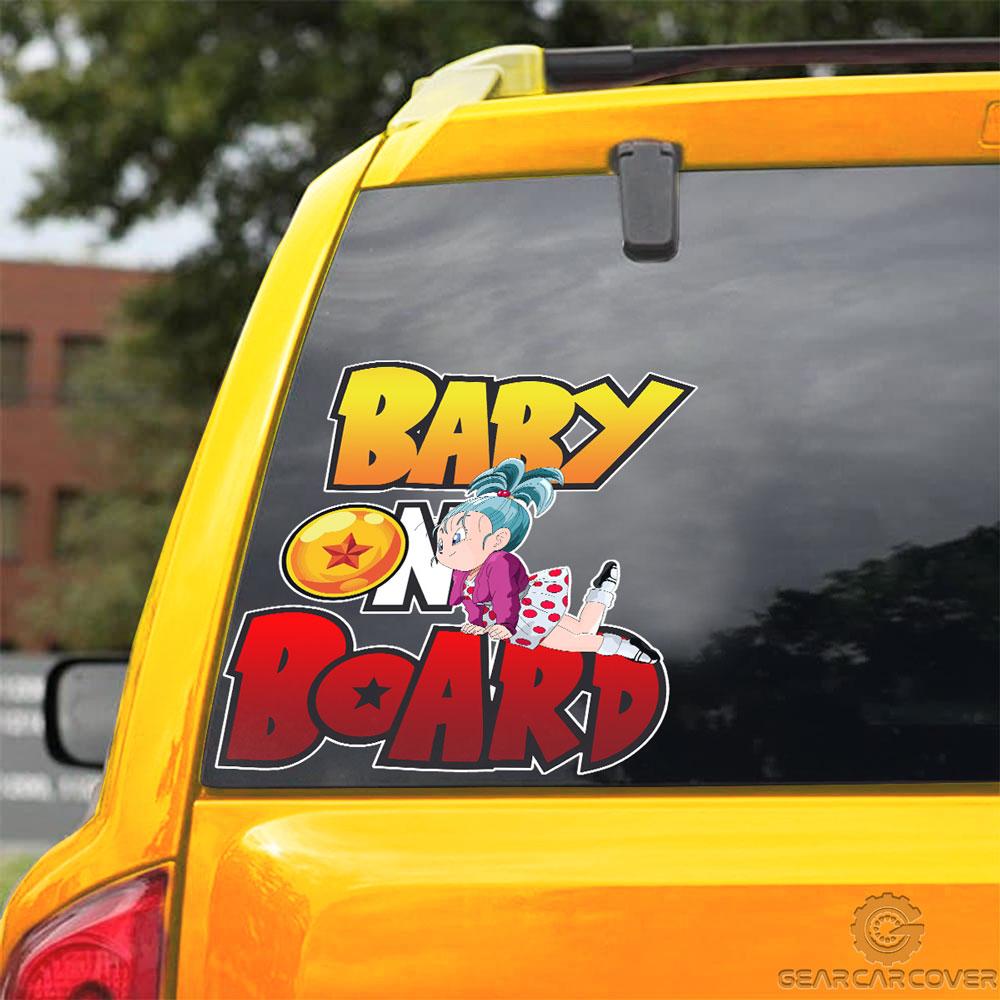 Baby On Board Bulma Car Sticker Custom Dragon Ball Anime Car Accessories - Gearcarcover - 3