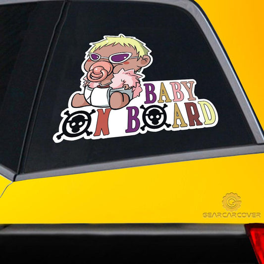 Baby On Board Donquixote Doflamingo Car Sticker Custom One Piece Anime Car Accessories - Gearcarcover - 2