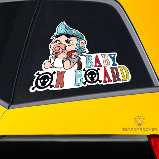 Baby On Board Franky Car Sticker Custom One Piece Anime Car Accessories - Gearcarcover - 2