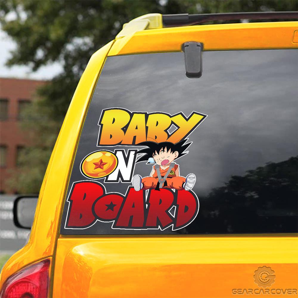 Baby On Board Goku Car Sticker Custom Dragon Ball Anime Car Accessories - Gearcarcover - 3