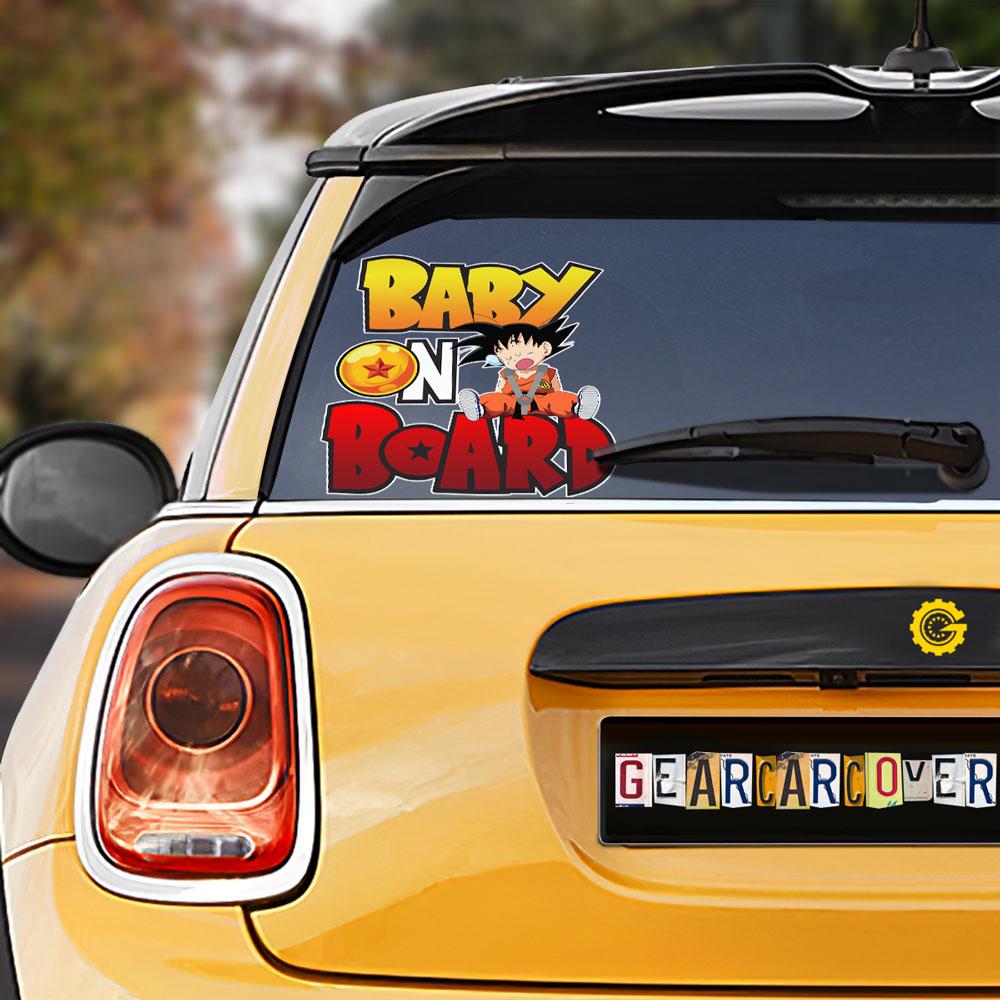 Baby On Board Goku Car Sticker Custom Dragon Ball Anime Car Accessories - Gearcarcover - 1