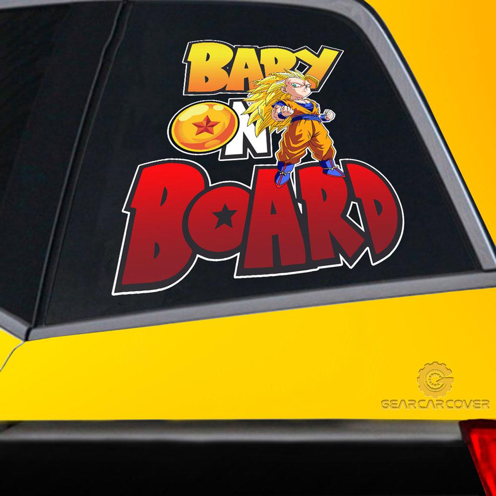 Baby On Board Goku SSJ Car Sticker Custom Dragon Ball Anime Car Accessories - Gearcarcover - 2