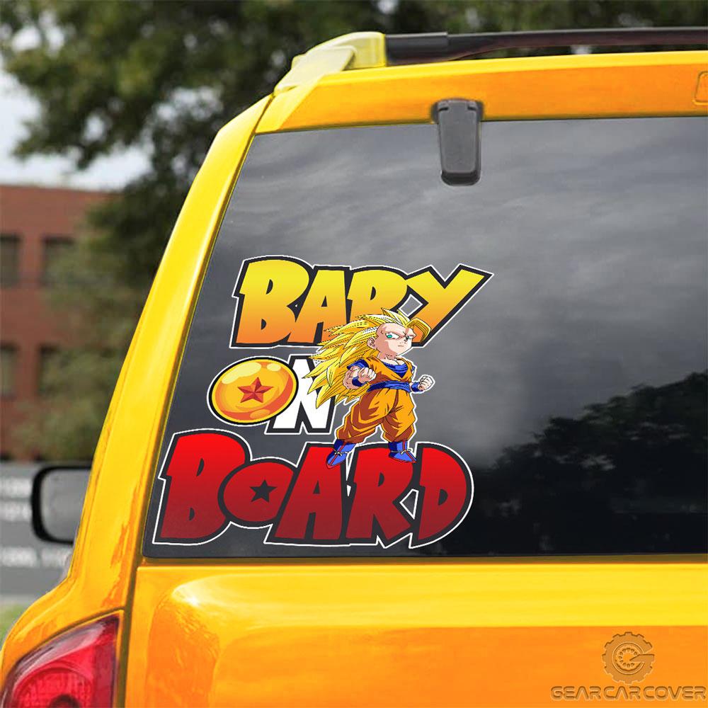 Baby On Board Goku SSJ Car Sticker Custom Dragon Ball Anime Car Accessories - Gearcarcover - 3
