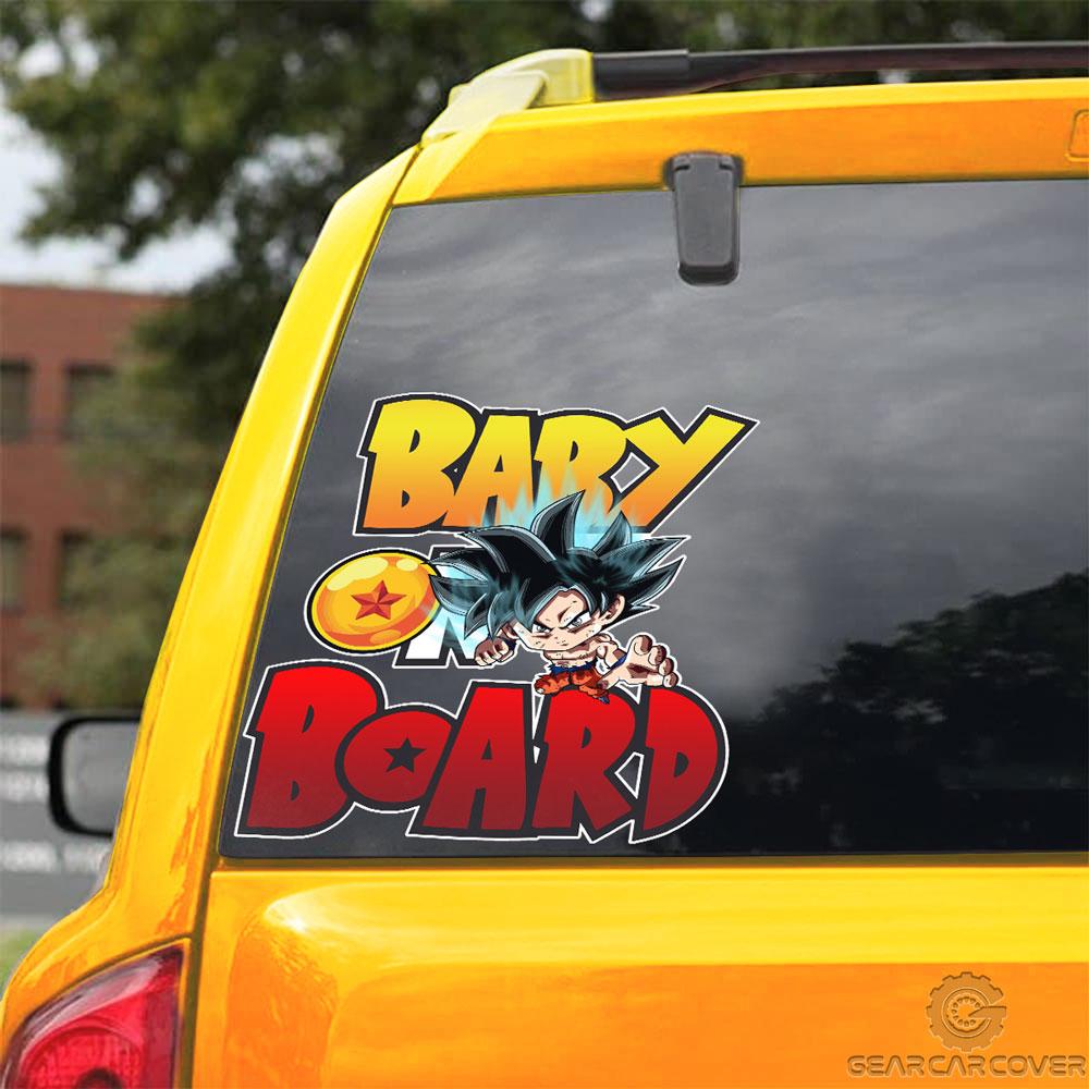 Baby On Board Goku Ultra Instinct Car Sticker Custom Dragon Ball Anime Car Accessories - Gearcarcover - 3