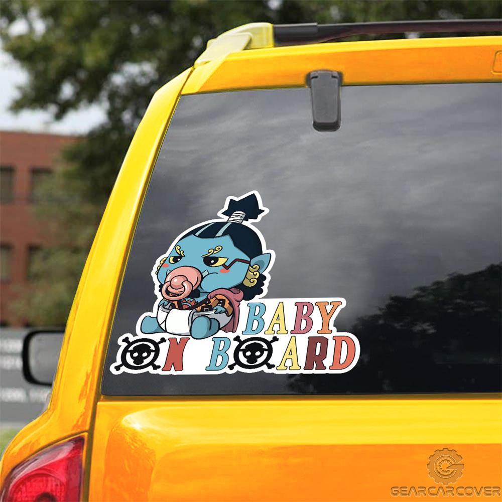 Baby On Board Jinbe Car Sticker Custom One Piece Anime Car Accessories - Gearcarcover - 3