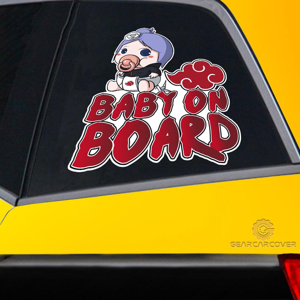 Baby On Board Konan Car Sticker Custom Akatsuki Member Naru Anime Car Accessories - Gearcarcover - 2