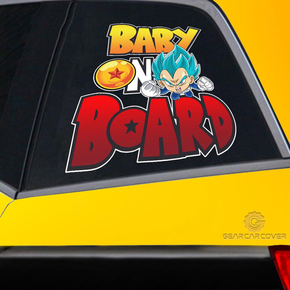 Baby On Board Vegeta Blue Car Sticker Custom Dragon Ball Anime Car Accessories - Gearcarcover - 2