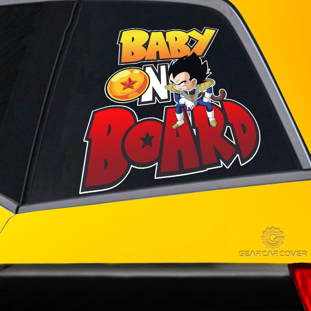 Baby On Board Vegeta Car Sticker Custom Dragon Ball Anime Car Accessories - Gearcarcover - 2