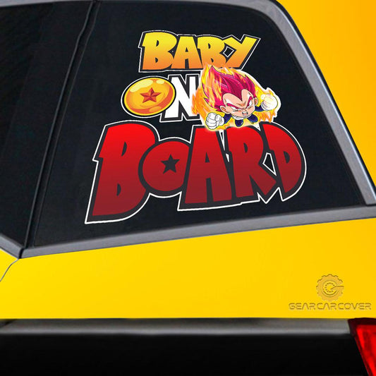 Baby On Board Vegeta SSJ Car Sticker Custom Dragon Ball Anime Car Accessories - Gearcarcover - 2