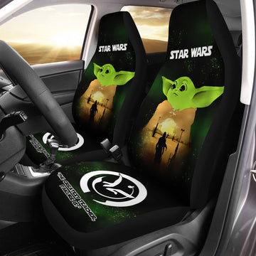 Baby Yoda Car Seat Covers Custom Set Of 2 - Gearcarcover - 1