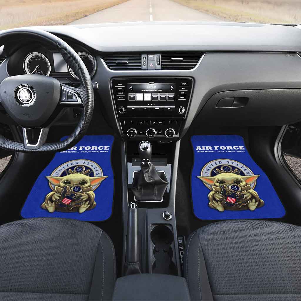 Baby Yoda US Air Force Car Floor Mats Custom Emblem Car Accessories - Gearcarcover - 2