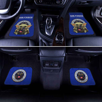 Baby Yoda US Air Force Car Floor Mats Custom Emblem Car Accessories - Gearcarcover - 1