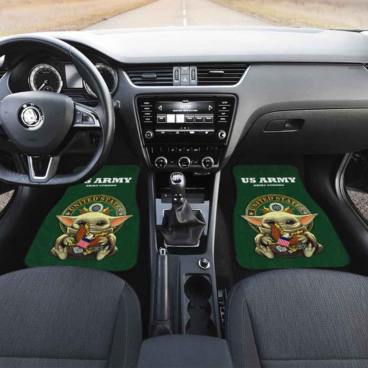 Baby Yoda US Army Car Floor Mats Custom Emblem Car Accessories - Gearcarcover - 2
