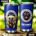 Baby Yoda USAF Tumbler Cup Custom U.S Air Force Stainless Steel - Gearcarcover - 4