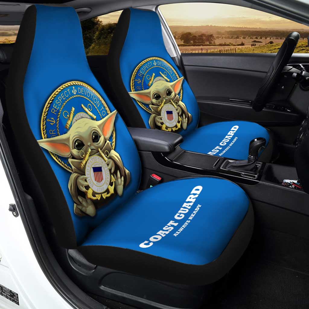 Baby Yoda USCG Car Seat Covers Custom U.S Coast Guard Car Accessories - Gearcarcover - 2