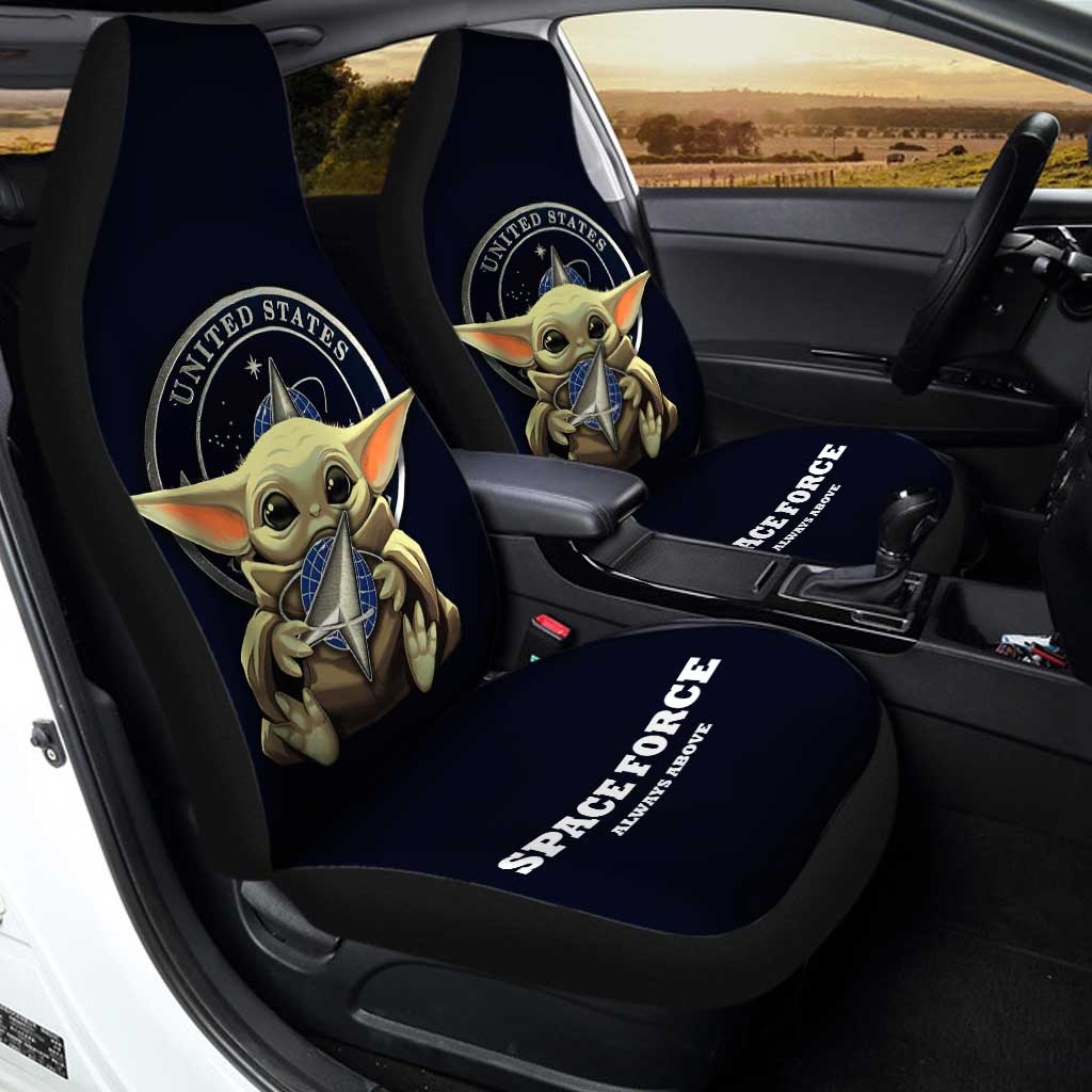 Baby Yoda USSF Car Seat Covers Custom U.S Space Force Car Accessories - Gearcarcover - 3