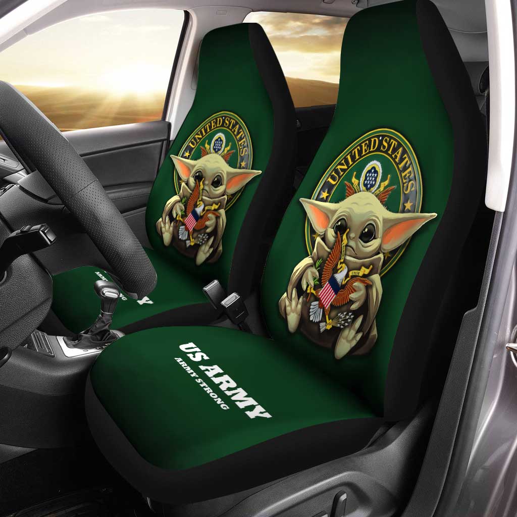 Baby Yoda U.S Army Car Seat Covers Custom Car Accessories - Gearcarcover - 1
