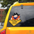 Baka Goku Warning Car Sticker Custom Dragon Ball Anime Car Accessories - Gearcarcover - 3