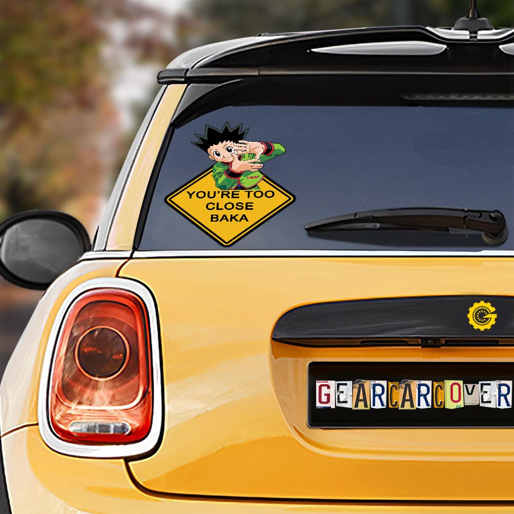 Baka Gon Freecss Warning Car Sticker Custom Hunter x Hunter Anime Car Accessories - Gearcarcover - 1