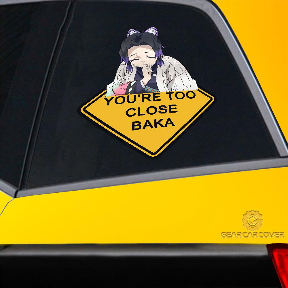 Baka Shinobu Warning Car Sticker Custom Demon Slayer Anime Car Accessories - Gearcarcover - 2