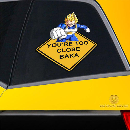 Baka Vegeta Warning Car Sticker Custom Dragon Ball Anime Car Accessories - Gearcarcover - 2