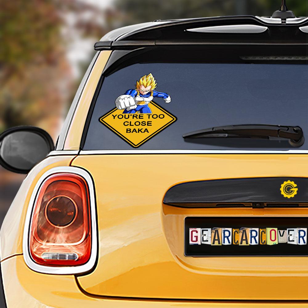 Baka Vegeta Warning Car Sticker Custom Dragon Ball Anime Car Accessories - Gearcarcover - 1
