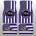 Baltimore Ravens Car Floor Mats Custom US Flag Style - Gearcarcover - 1