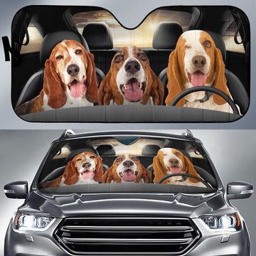 Basset Hound Car Sunshade Custom Car Interior Accessories For Dog Lovers - Gearcarcover - 1