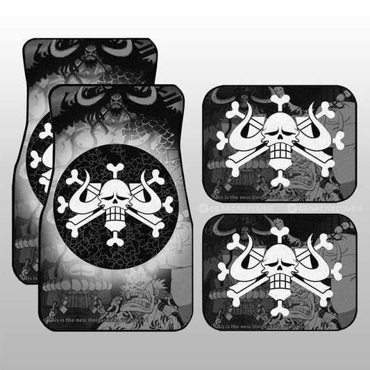 Beast Pirates Flag Car Floor Mats Custom One Piece Anime Car Accessories - Gearcarcover - 1