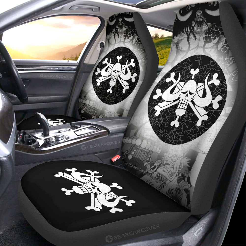 Beast Pirates Flag Car Seat Covers Custom One Piece Anime Car Accessories - Gearcarcover - 2