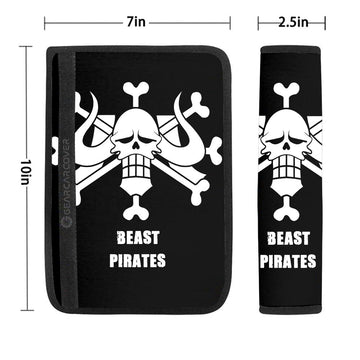 Beast Pirates Flag Seat Belt Covers Custom One Piece Anime Car Accessories - Gearcarcover - 1