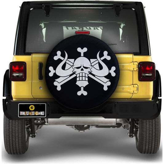 Beast Pirates Flag Spare Tire Covers Custom One Piece Anime Car Accessories - Gearcarcover - 1