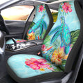 Beautiful Turtle Car Seat Covers Custom Flower Hibiscus Car Accessories - Gearcarcover - 2