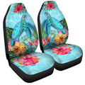 Beautiful Turtle Car Seat Covers Custom Flower Hibiscus Car Accessories - Gearcarcover - 3