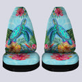 Beautiful Turtle Car Seat Covers Custom Flower Hibiscus Car Accessories - Gearcarcover - 4