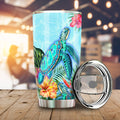 Beautiful Turtle Tumbler Custom Flower Hibiscus Car Accessories - Gearcarcover - 1