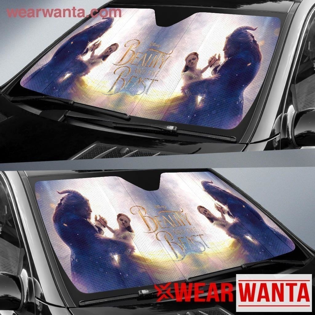 Beauty And The Beast Car Sunshade Custom Lovely Car Interior Accessories - Gearcarcover - 3