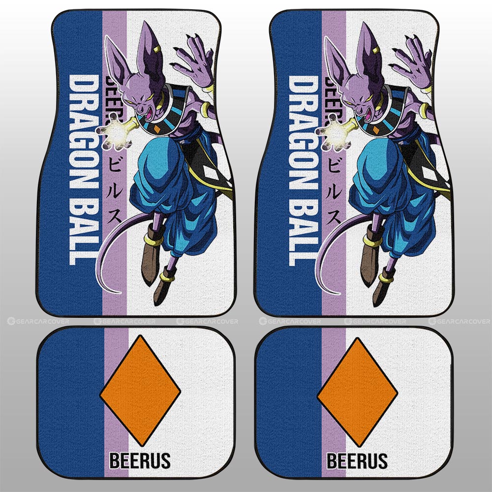 Beerus Car Floor Mats Custom Dragon Ball Car Accessories For Anime Fans - Gearcarcover - 2