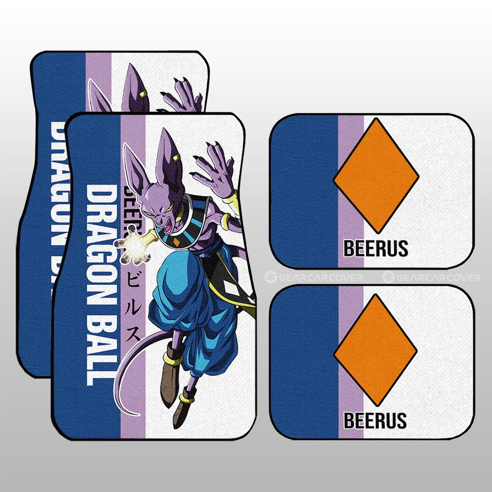 Beerus Car Floor Mats Custom Dragon Ball Car Accessories For Anime Fans - Gearcarcover - 1