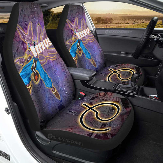 Beerus Car Seat Covers Custom Galaxy Style Dragon Ball Anime Car Accessories - Gearcarcover - 1