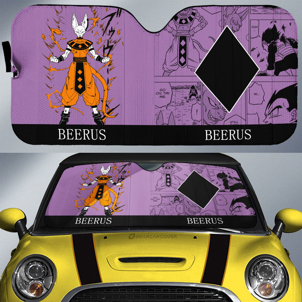 Beerus Car Sunshade Custom Dragon Ball Anime Manga Color Style - Gearcarcover - 1