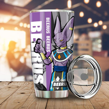 Beerus Tumbler Cup Custom Dragon Ball Anime Car Accessories - Gearcarcover - 1