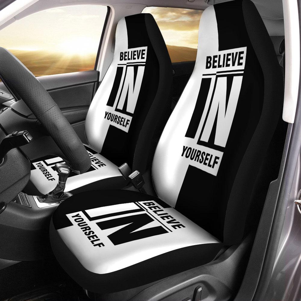 Believe In Your Self Car Seat Covers Custom Motivate Car Accessories - Gearcarcover - 1